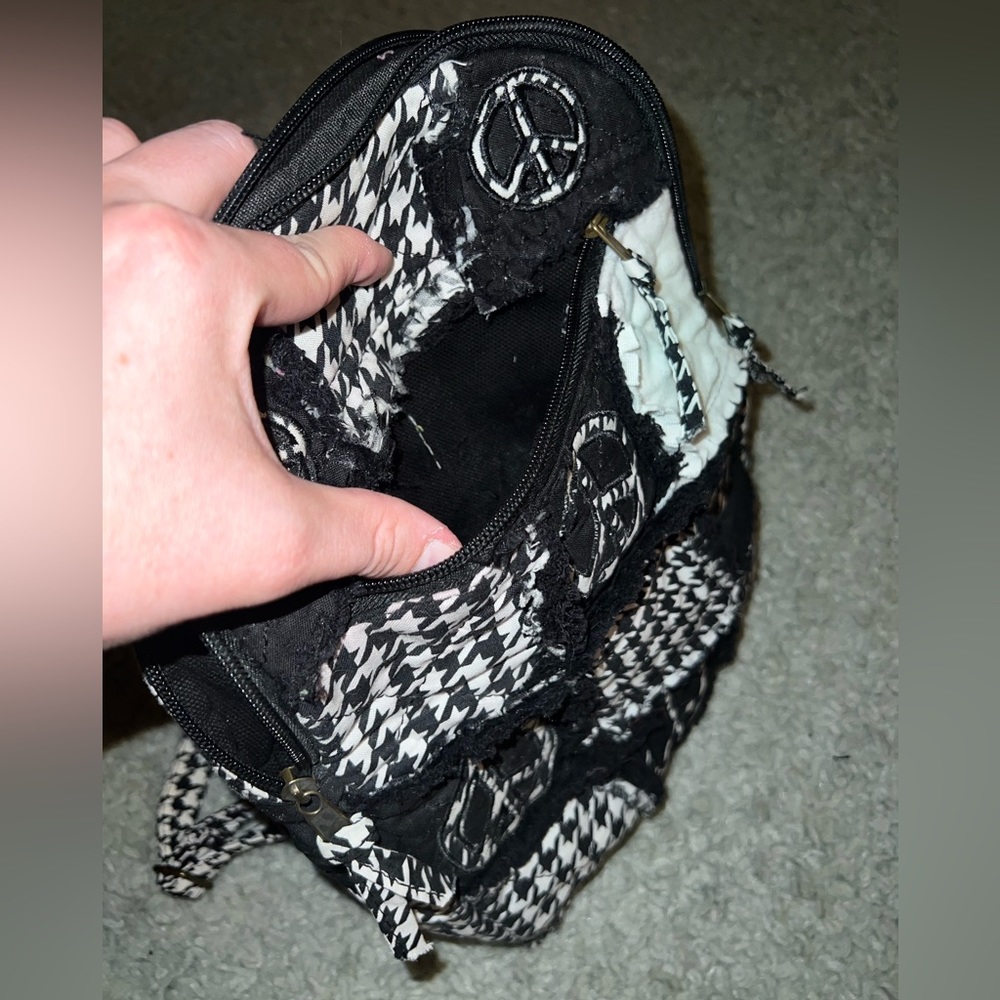 Houndstooth Patchwork Backpack - image 4